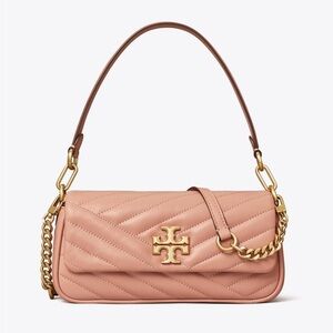 NWT TORY BURCH KIRA CHEVRON SMALL FLAP CROSSBODY SHOULDER BAG MEADOW SWEET PINK